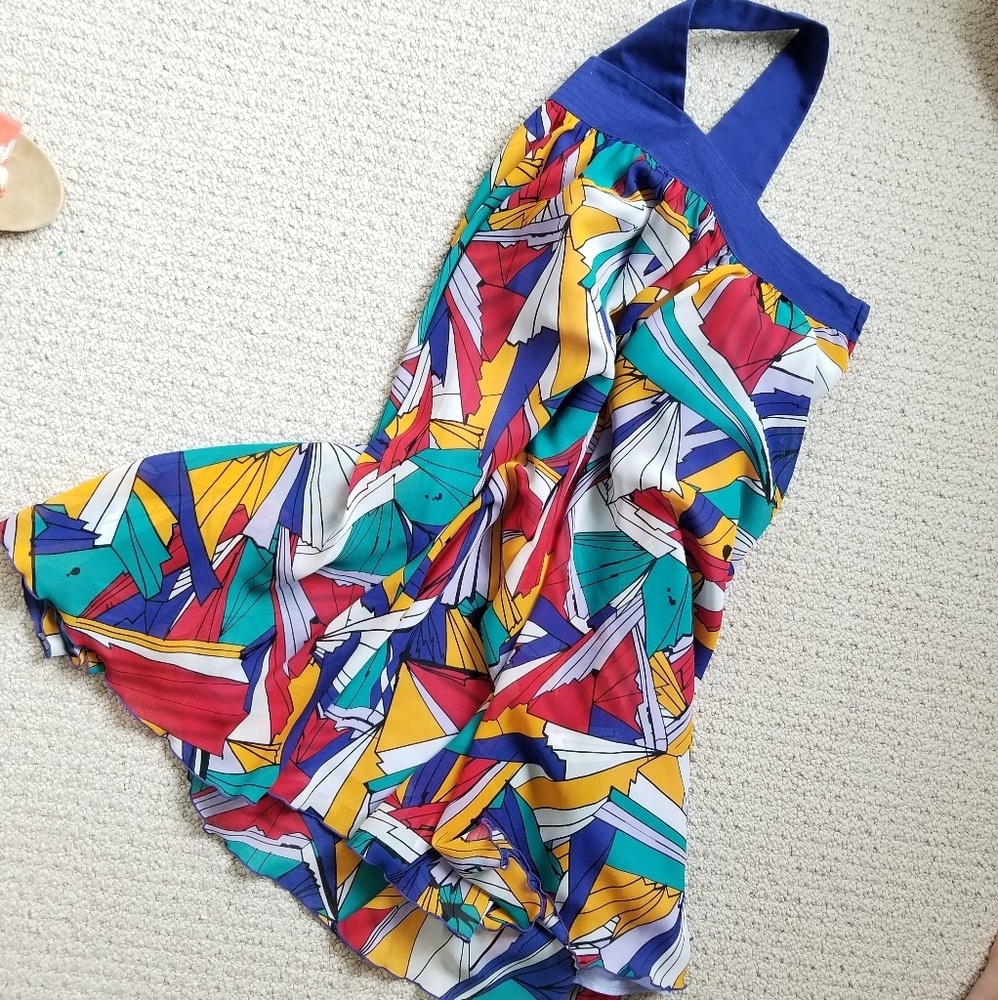 H&M One Shoulder Geometric Shift Dress